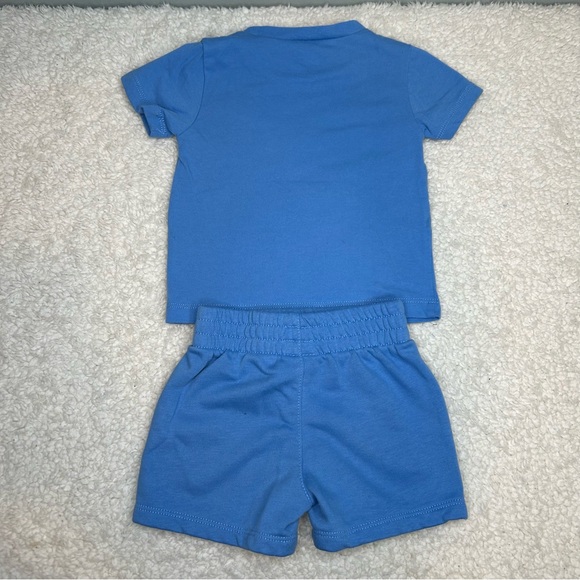 Nike Baby 2 Piece Knit Tee and Shorts Set Size 12 Months Blue - Picture 6 of 9